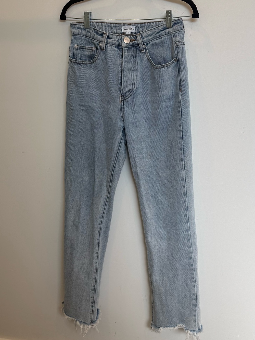 superdown Light Blue Straight Leg Jeans